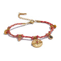 Isalene  Bracelets Red Mix Mystic Braided Charm Bracelet