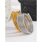 Isalene  Bracelets Sculpted Coil Wrap Bangle