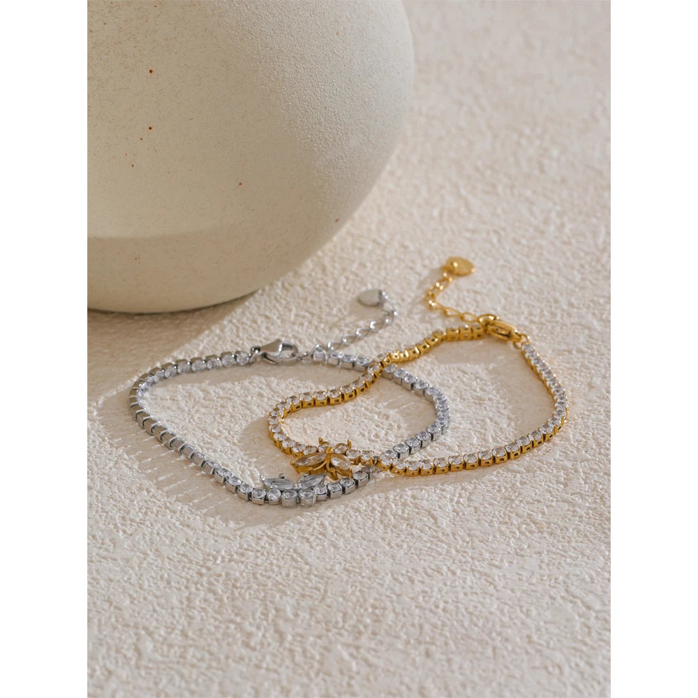 Isalene  Bracelets Seraphina Crystal Butterfly Bracelet