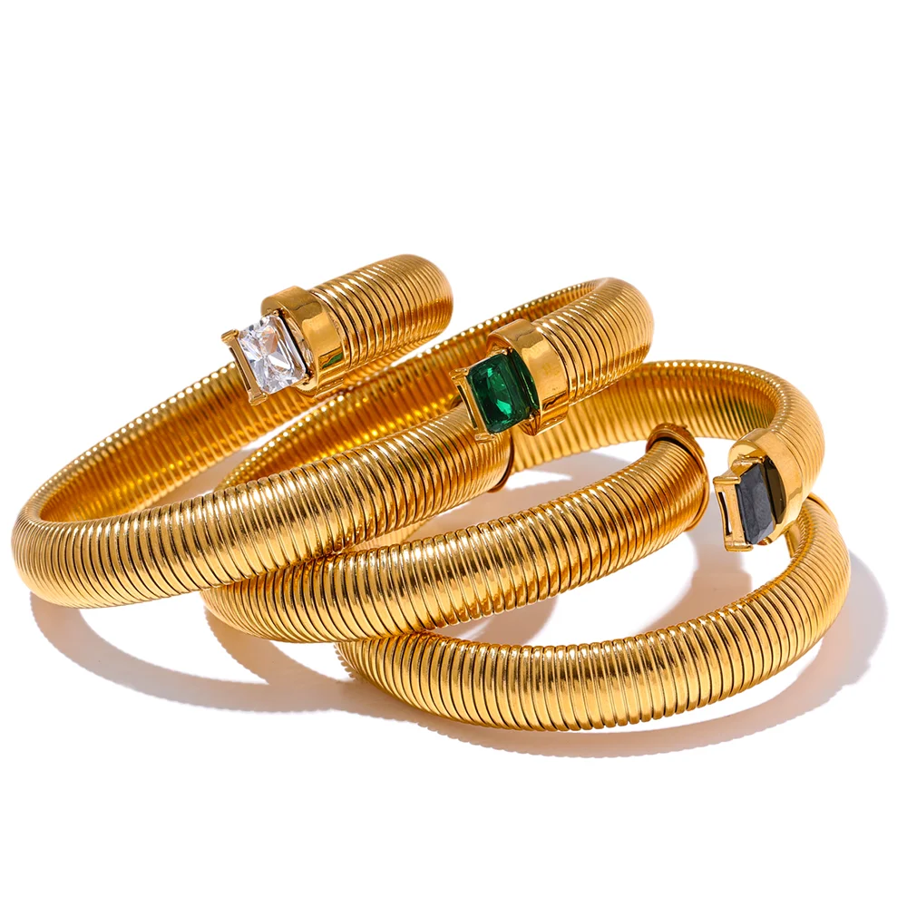 Isalene  Bracelets Serpent Glow Cuff