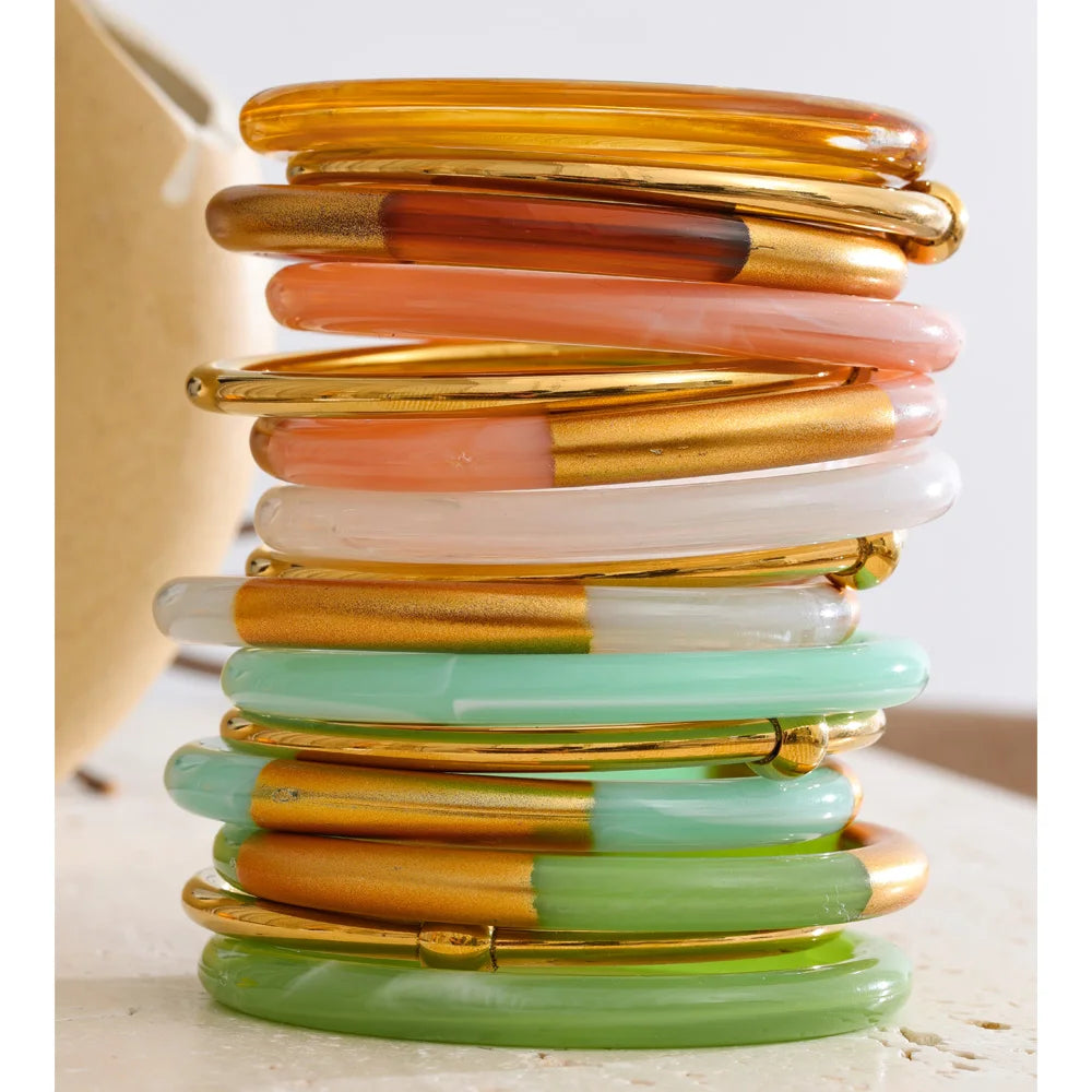 Isalene  Bracelets Sienna Resin Stack Bracelet