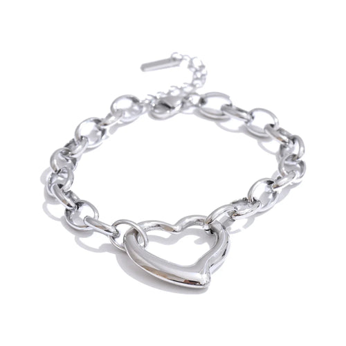 Isalene  Bracelets Silver Amour Heart Bracelet