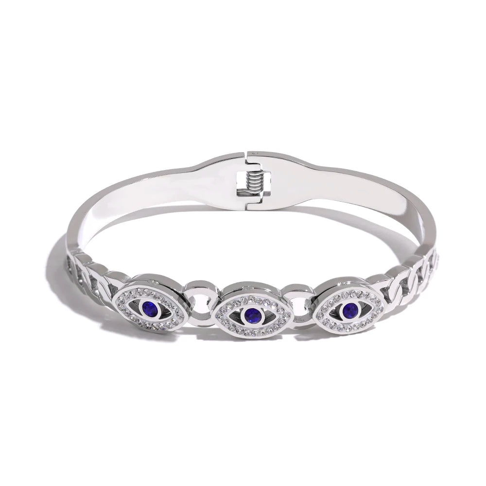 Isalene  Bracelets Silver Evil Eye Harmony Bracelet