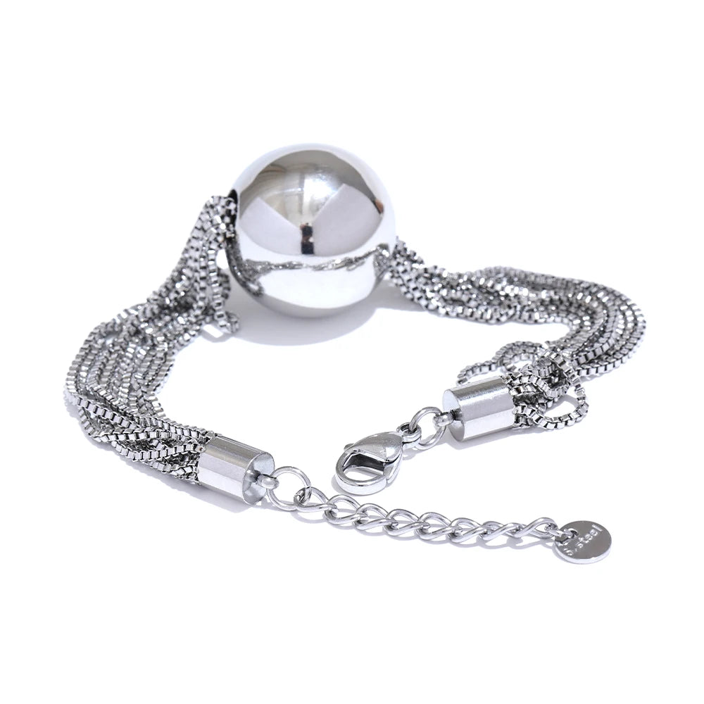 Isalene  Bracelets Silver Sola Sphere Bracelet