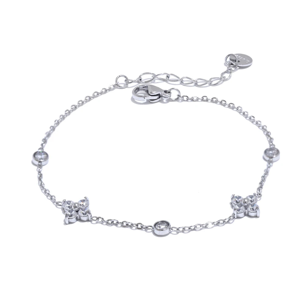 Isalene  Bracelets Silver Stella Bloom Bracelet