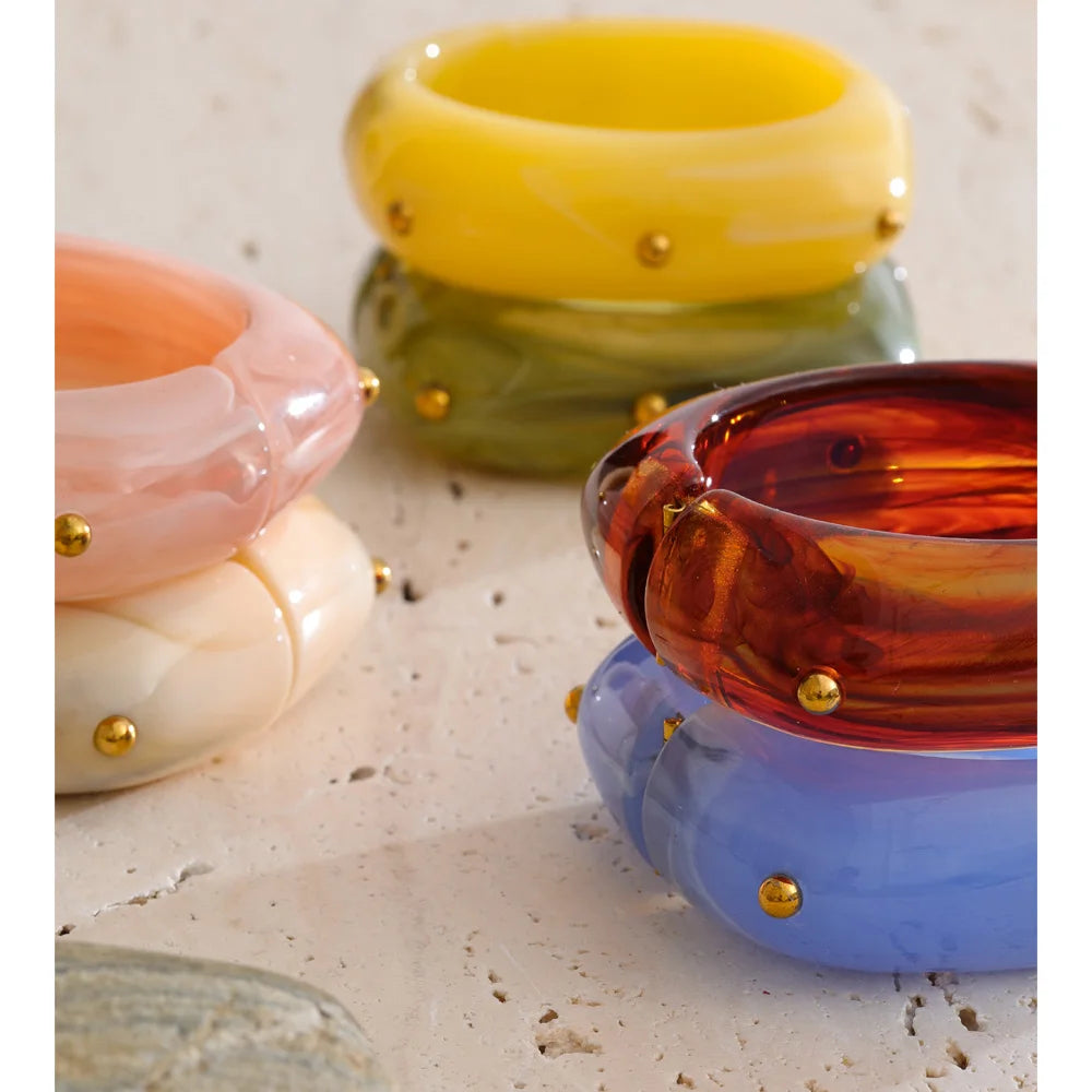 Isalene  Bracelets Sorrento Resin Cuff Bracelet