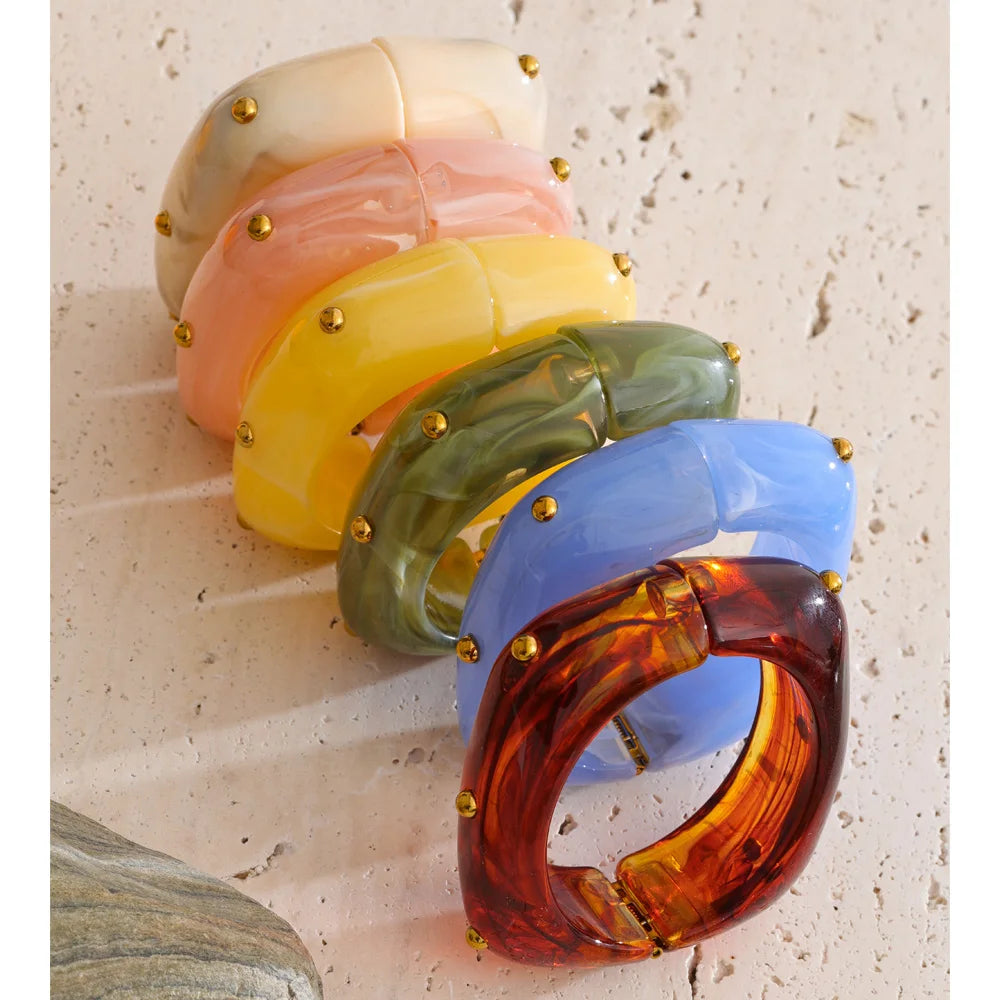 Isalene  Bracelets Sorrento Resin Cuff Bracelet