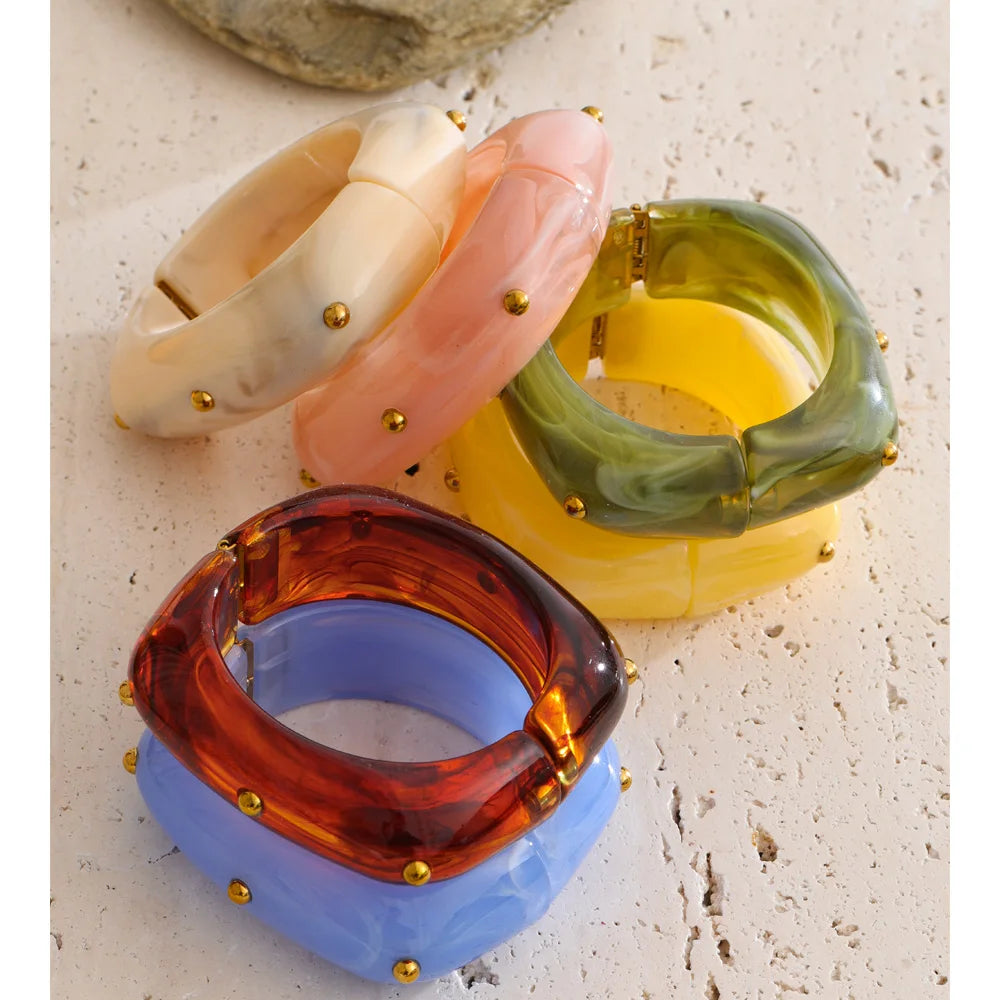 Isalene  Bracelets Sorrento Resin Cuff Bracelet
