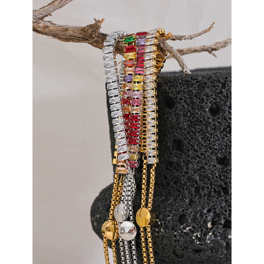 Isalene  Bracelets Spectrum Line Slider Bracelet