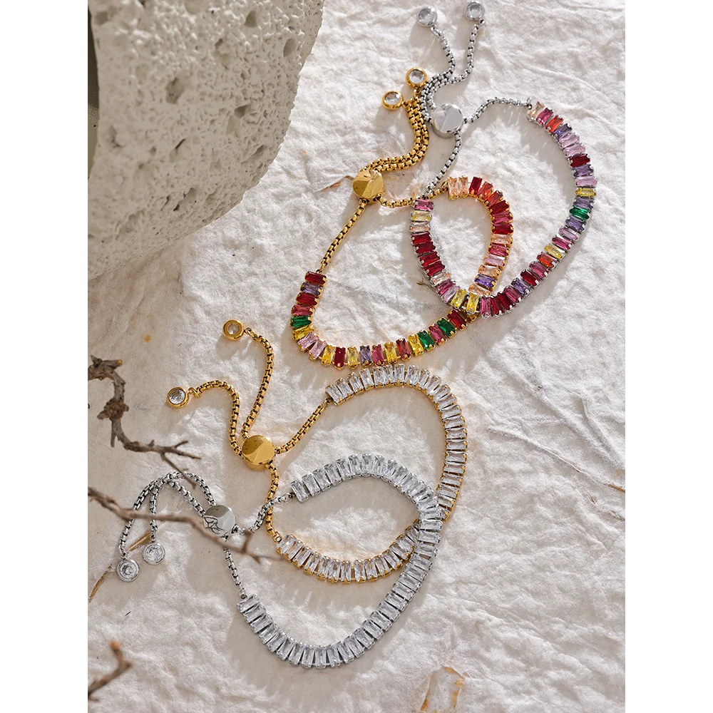 Isalene  Bracelets Spectrum Line Slider Bracelet