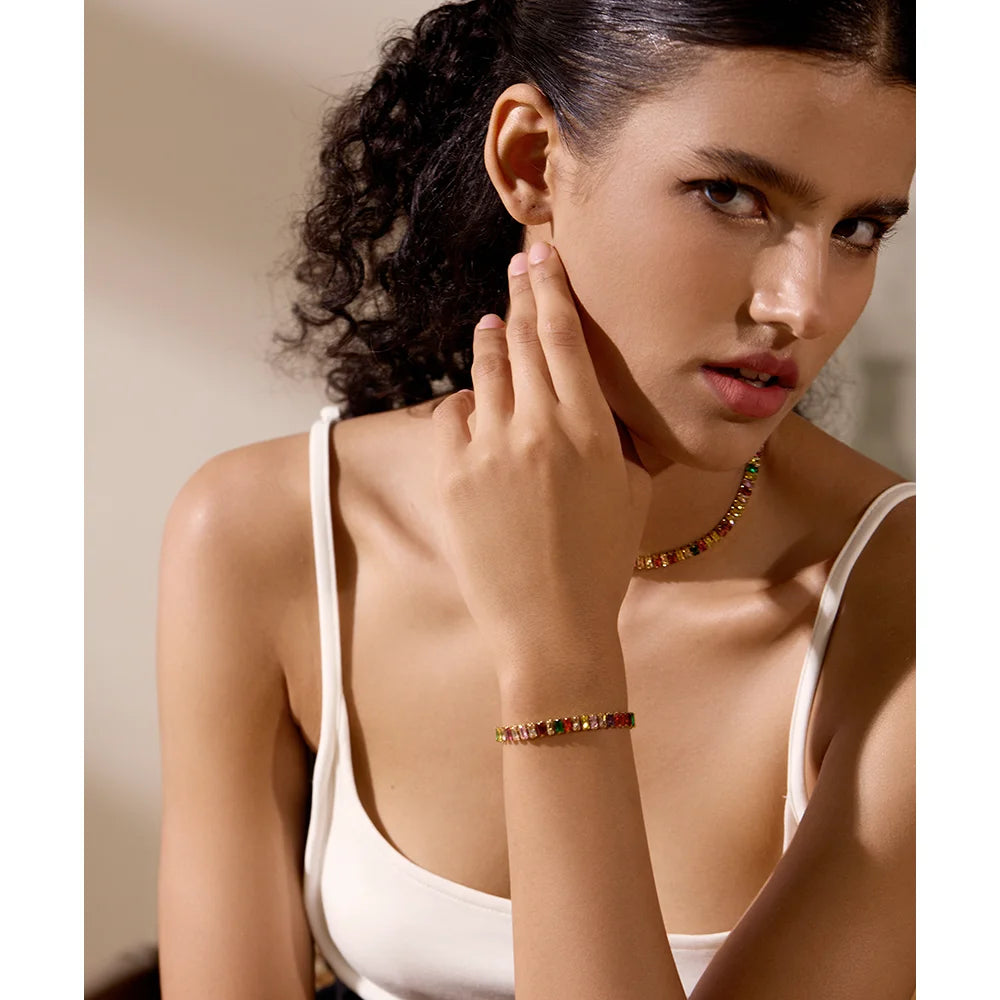 Isalene  Bracelets Spectrum Line Slider Bracelet