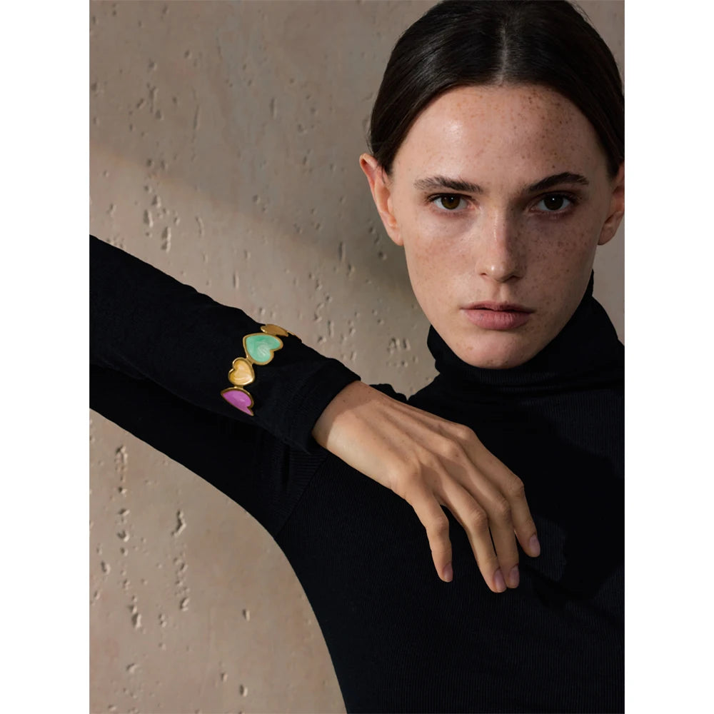 Isalene  Bracelets Sweetheart Charm Cuff