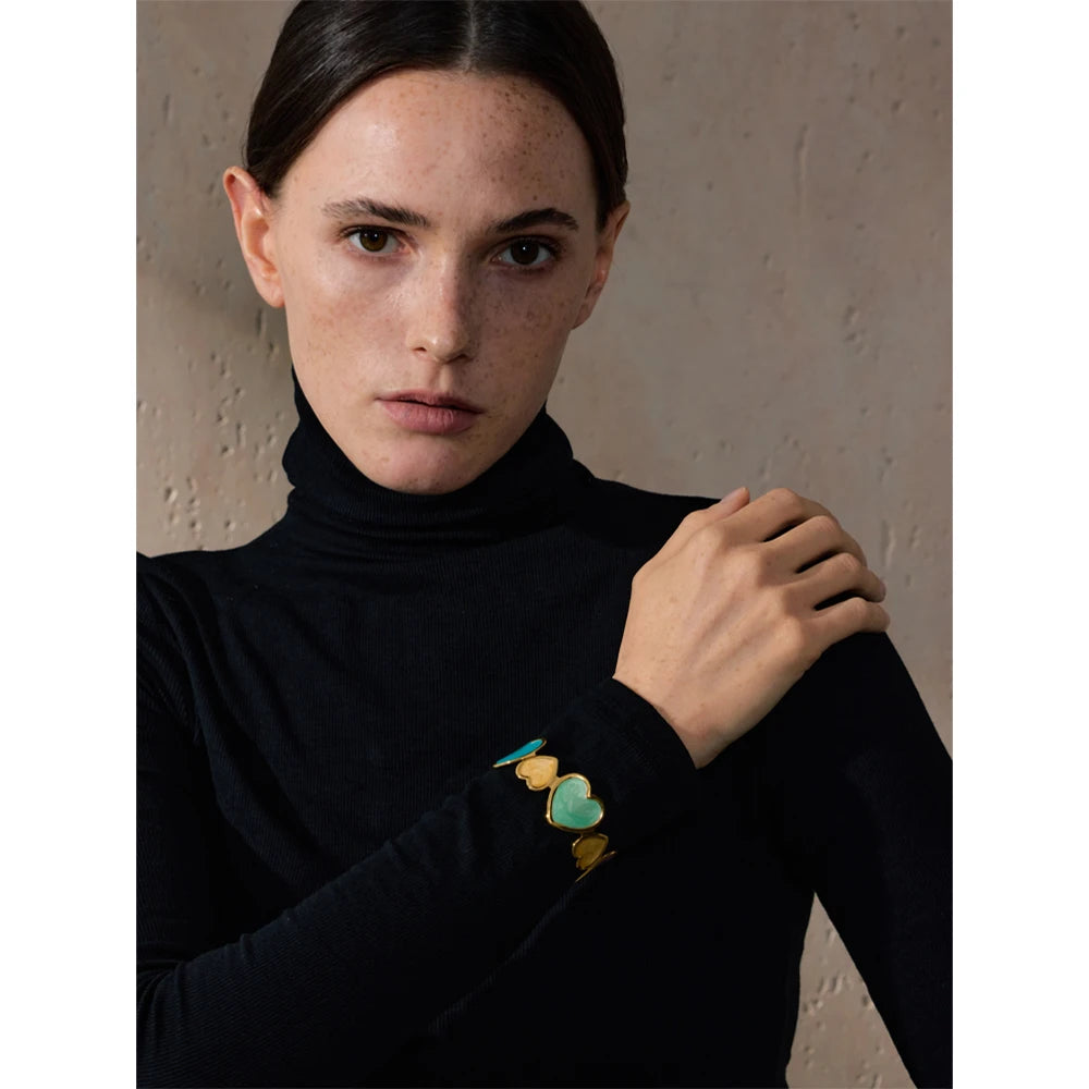 Isalene  Bracelets Sweetheart Charm Cuff