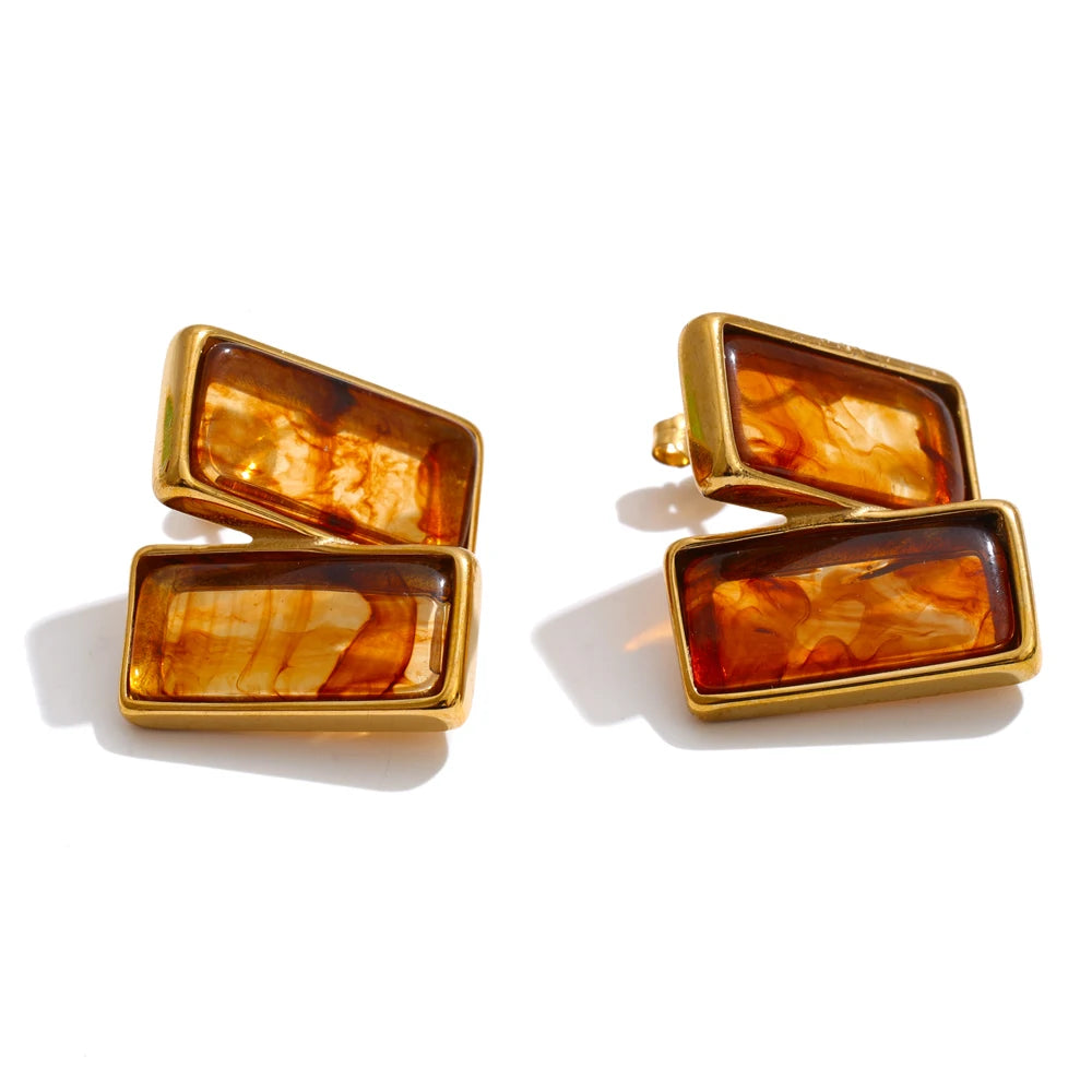 Isalene  Earrings Amber Sorrento Statement Earrings