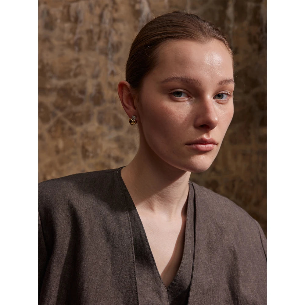 Isalene  Earrings Amora Heart Stud Earrings