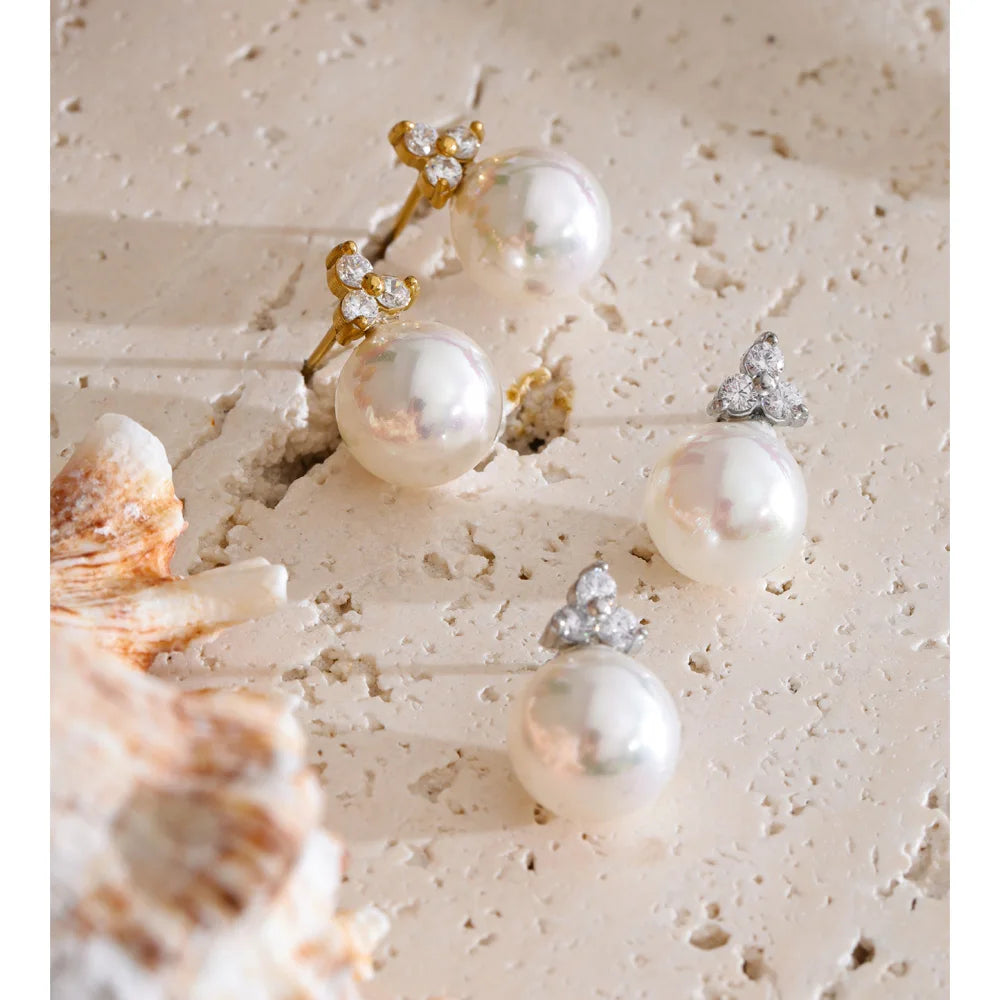Isalene  Earrings Arabella Pearl Stud Earrings