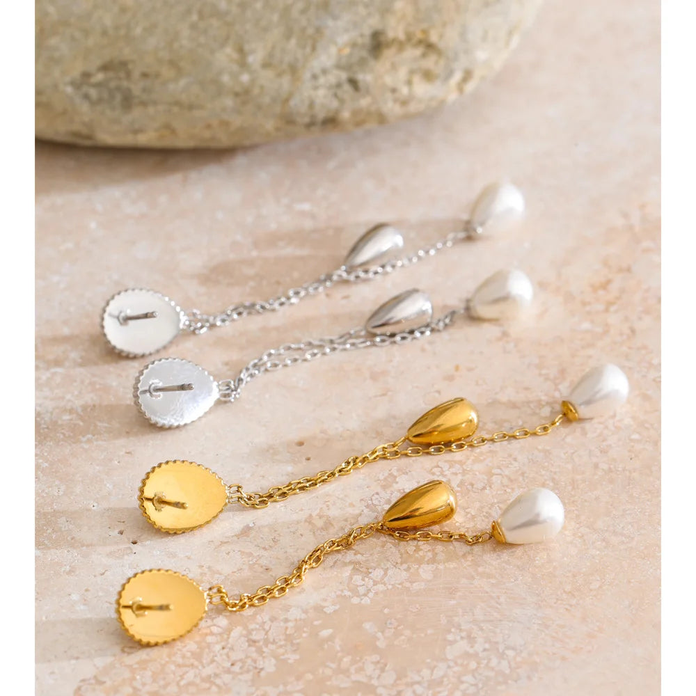 Isalene  Earrings Bianca Pearl Drop Earrings
