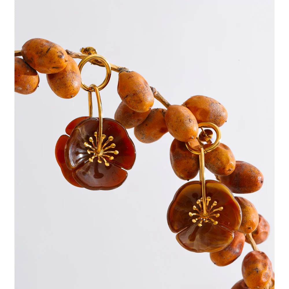 Isalene  Earrings Blooming Petal Drop Earrings