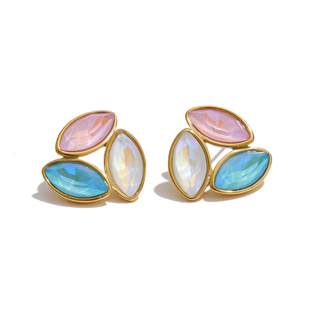 Isalene  Earrings Blush Multi Capri Stud Earrings