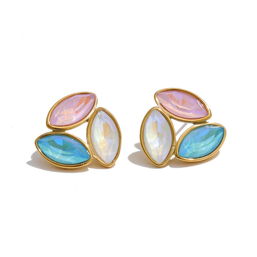 Isalene  Earrings Blush Multi Capri Stud Earrings