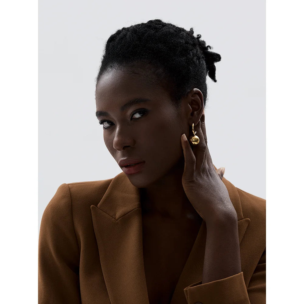 Isalene  Earrings Camille Sphere Hoop Earrings