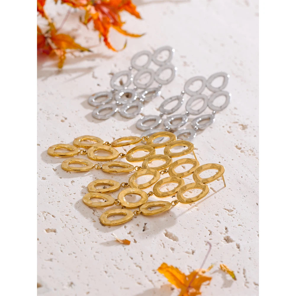 Isalene  Earrings Cascade Oval Drop Earrings