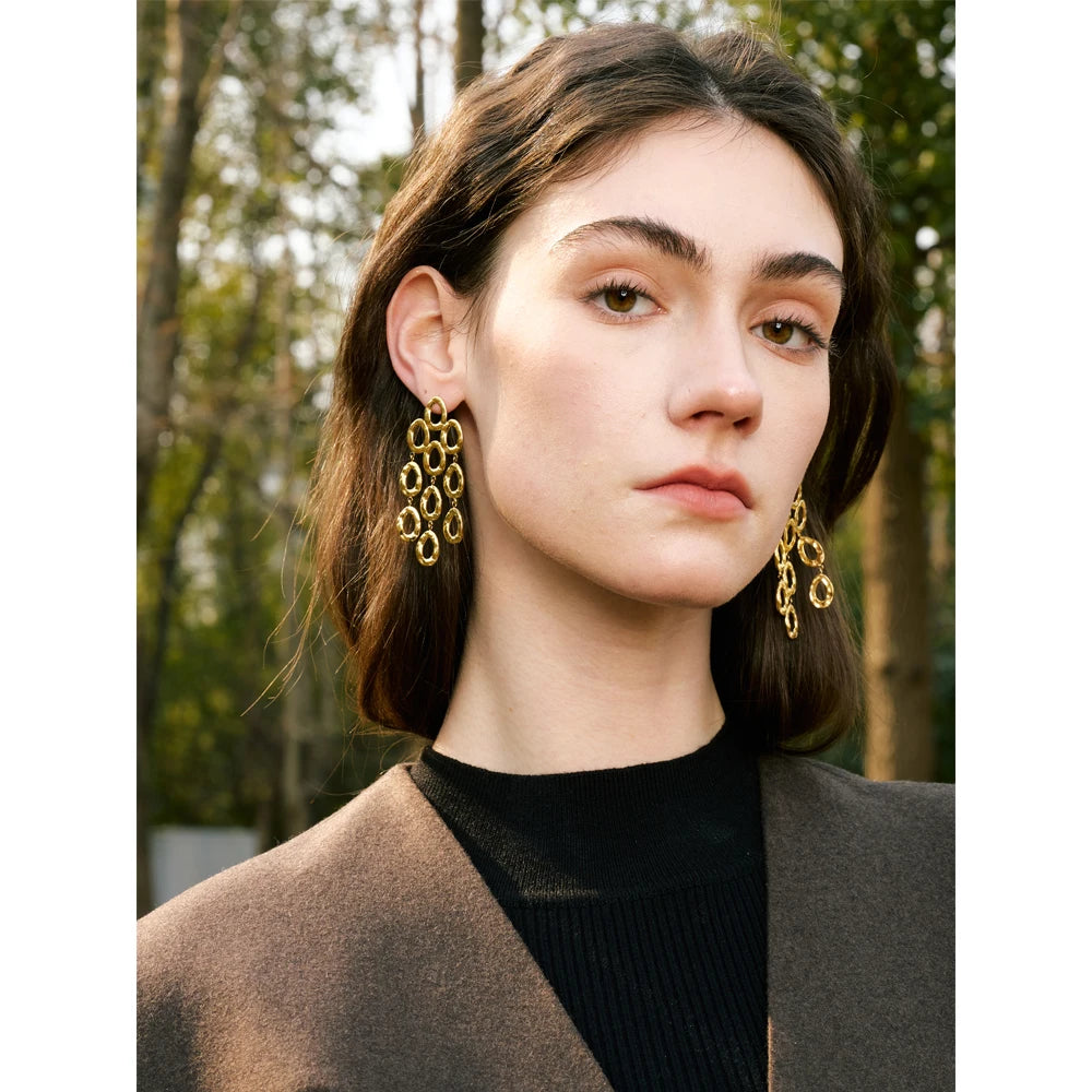 Isalene  Earrings Cascade Oval Drop Earrings
