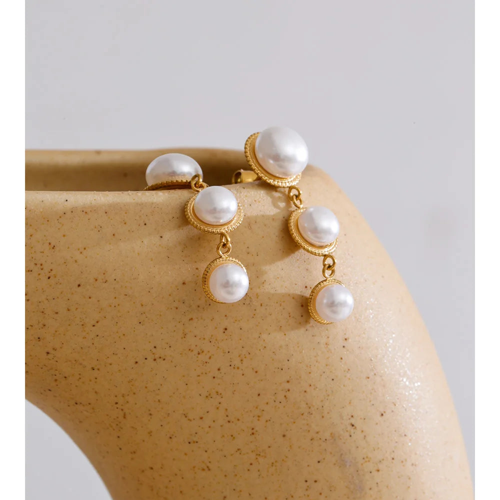 Isalene  Earrings Celeste Pearl Drop Earrings