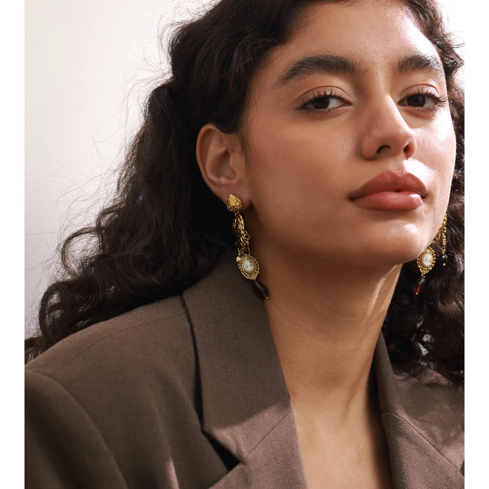 Isalene  Earrings Celestine Relic Drop Earrings