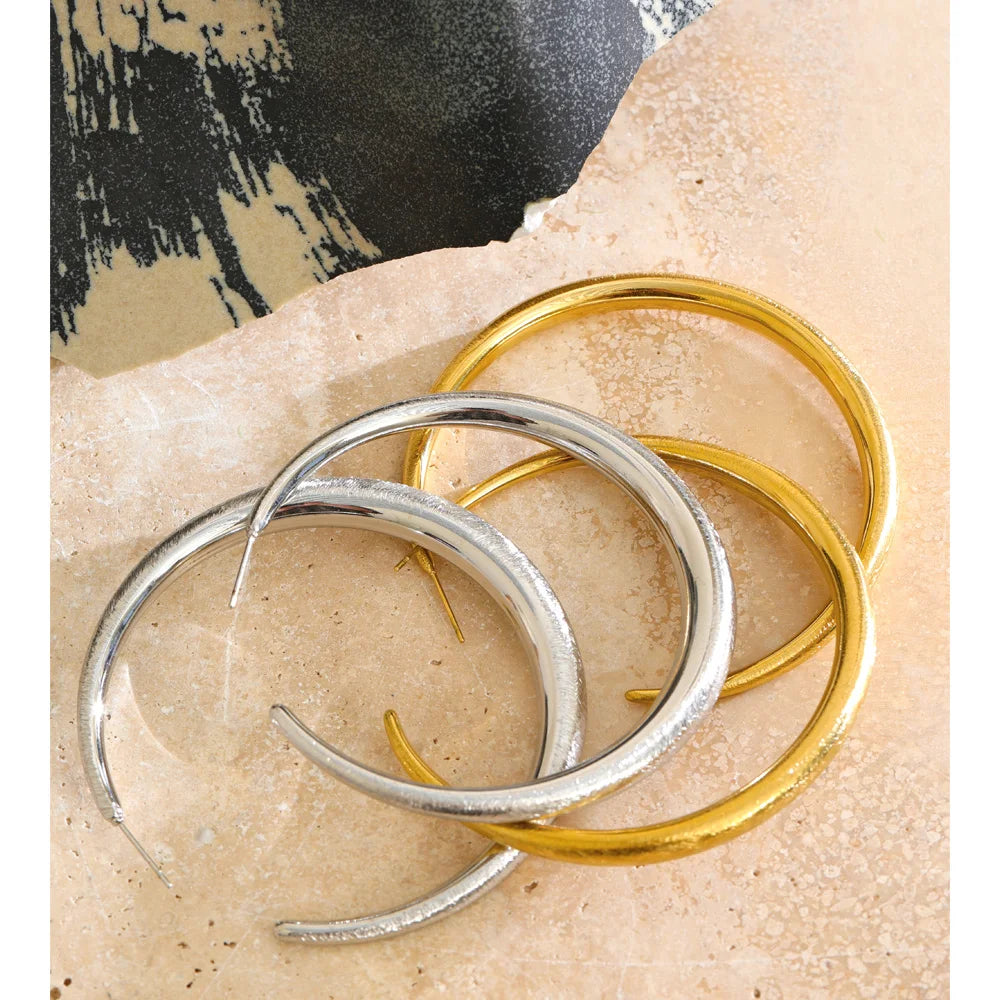 Isalene  Earrings Classic Oversized Hoop Earrings