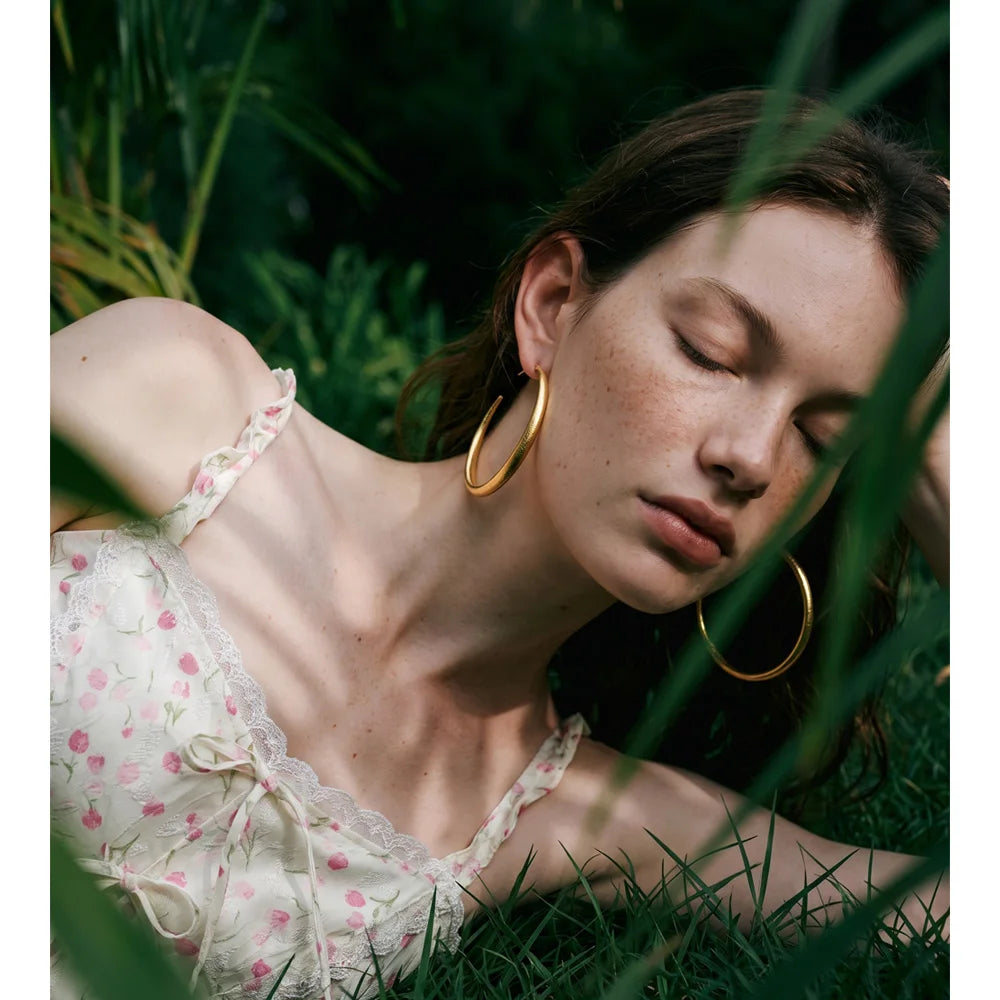Isalene  Earrings Classic Oversized Hoop Earrings