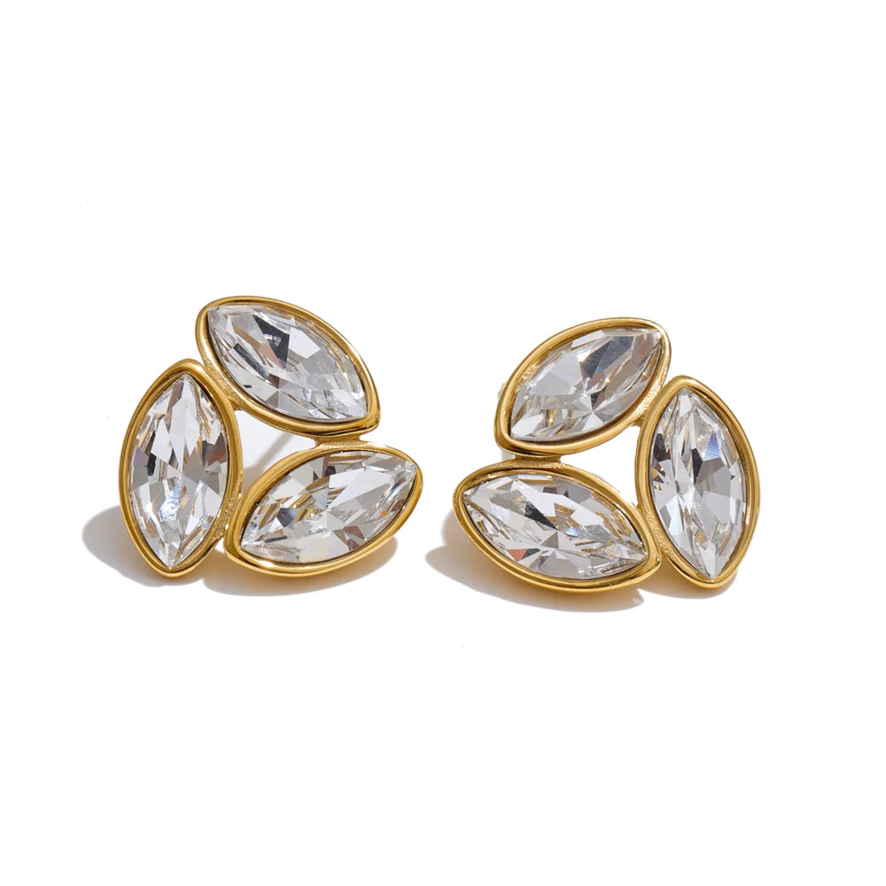 Isalene  Earrings Crystal Clear Capri Stud Earrings