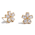 Isalene  Earrings Crystal Clear Dahlia Spark Studs