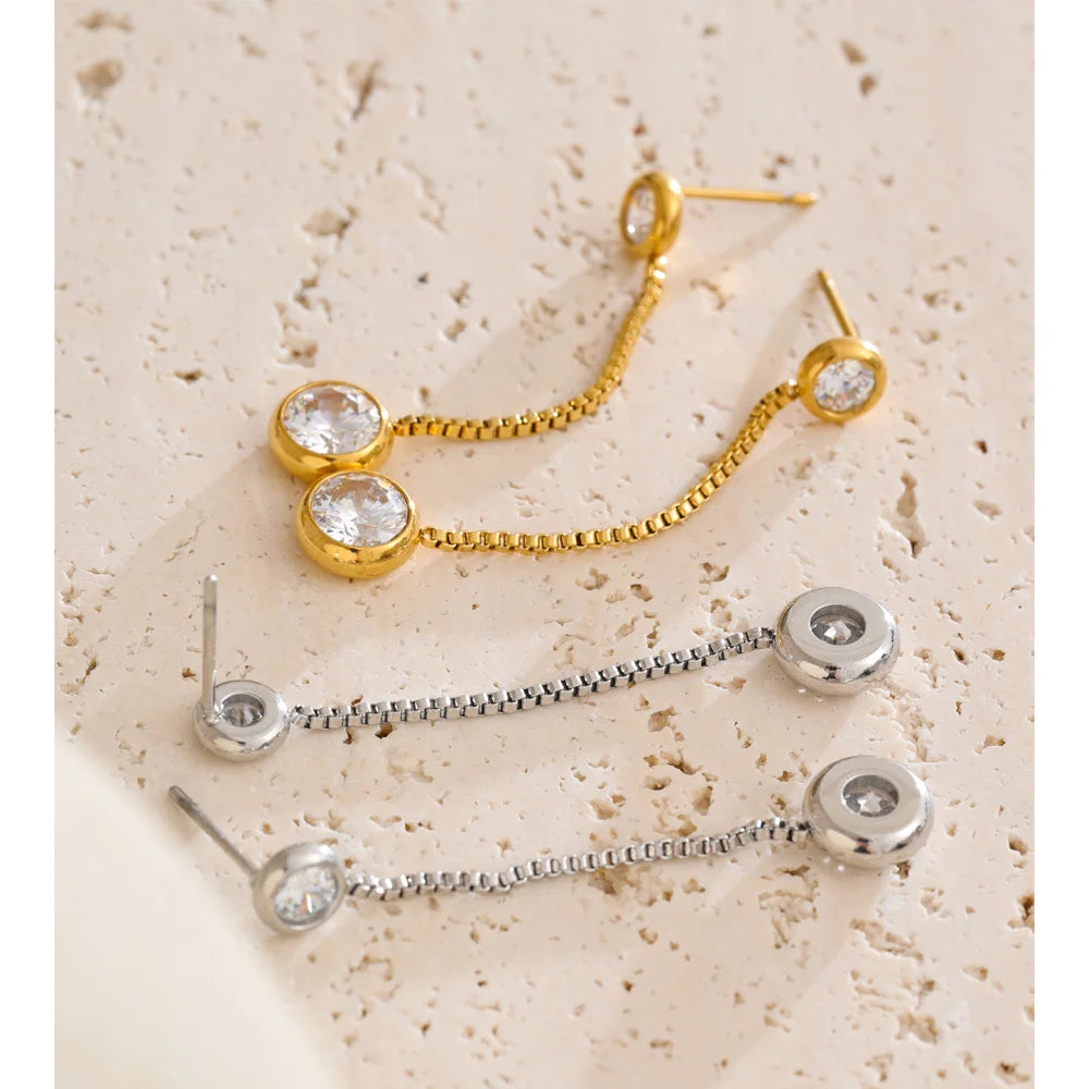 Isalene  Earrings Cubic Zirconia Drop Earrings