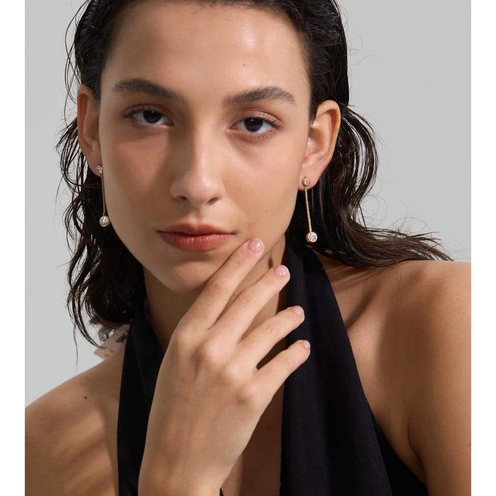 Isalene  Earrings Cubic Zirconia Drop Earrings