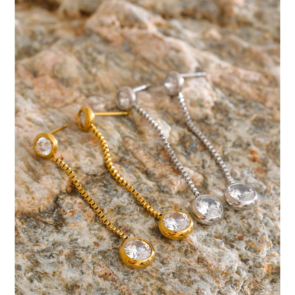Isalene  Earrings Cubic Zirconia Drop Earrings