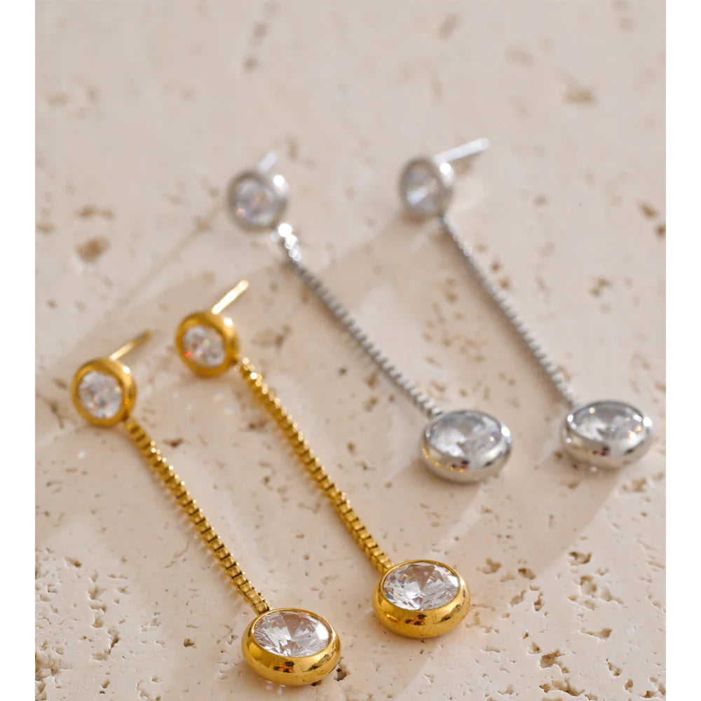 Isalene  Earrings Cubic Zirconia Drop Earrings