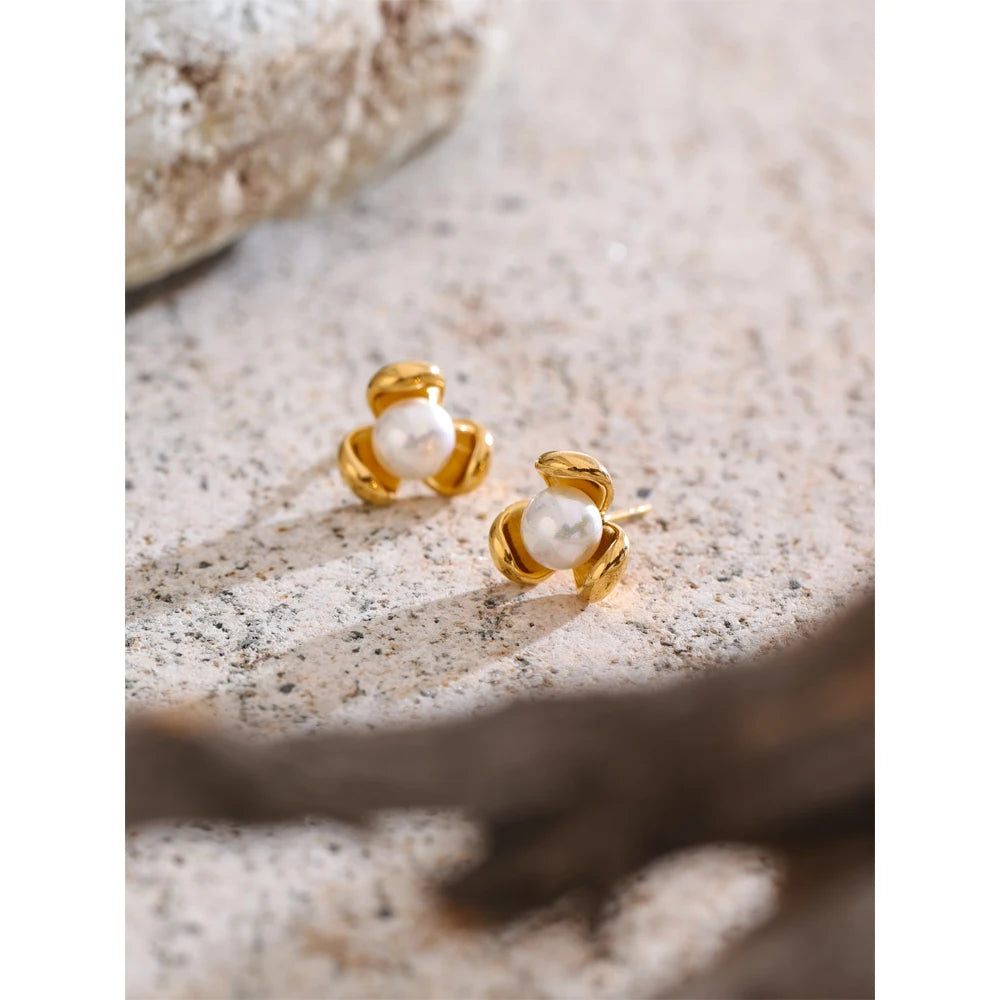 Isalene  Earrings Elise Pearl Knot Earrings