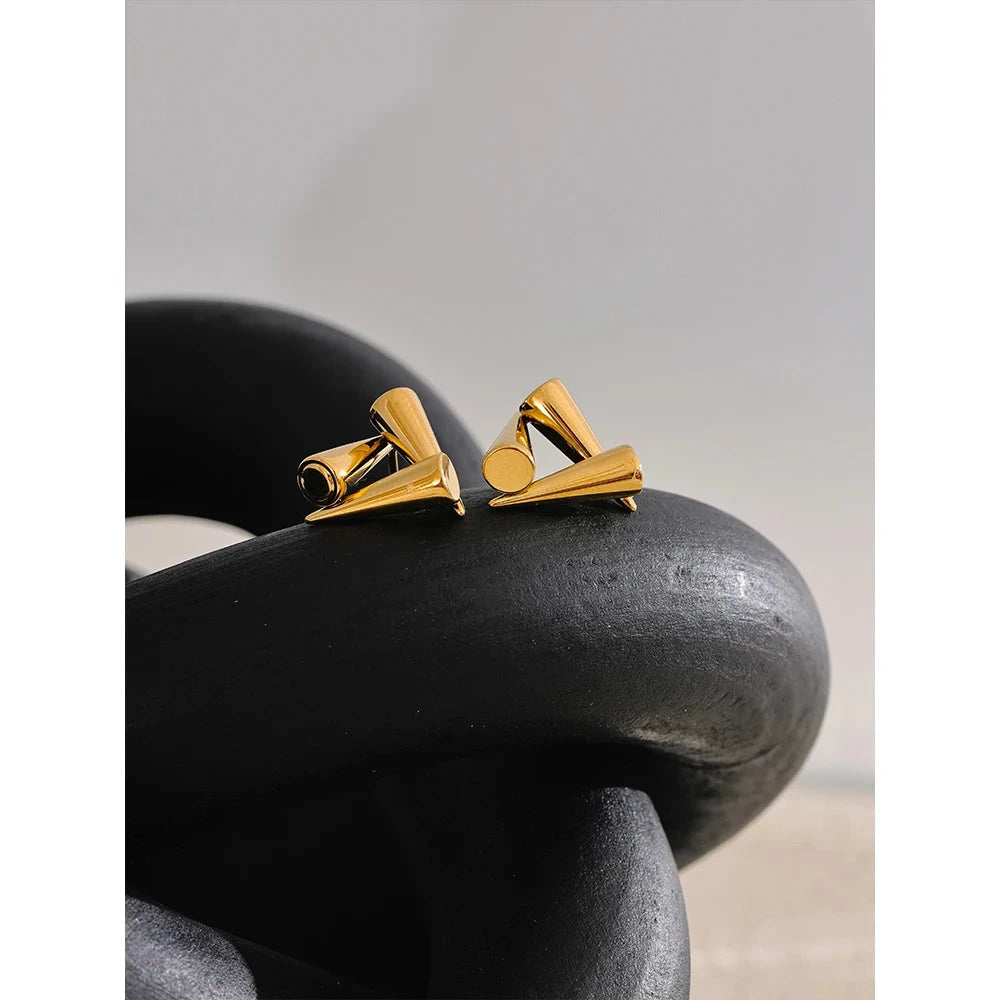 Isalene  Earrings Geo Cone Triangle Earrings