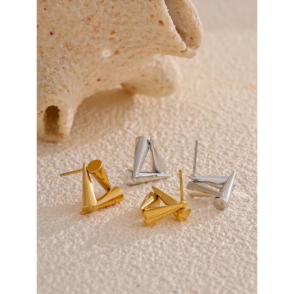 Isalene  Earrings Geo Cone Triangle Earrings