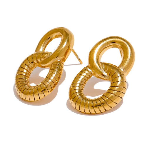 Isalene  Earrings Gold Alessia Link Earrings