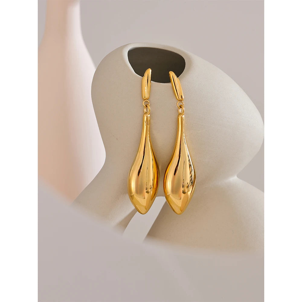 Isalene  Earrings Gold Amara Liquid Drop Earrings