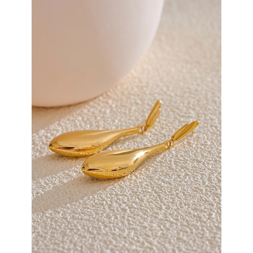 Isalene  Earrings Gold Amara Liquid Drop Earrings