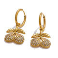 Isalene  Earrings Gold Amorette Cherry Earrings