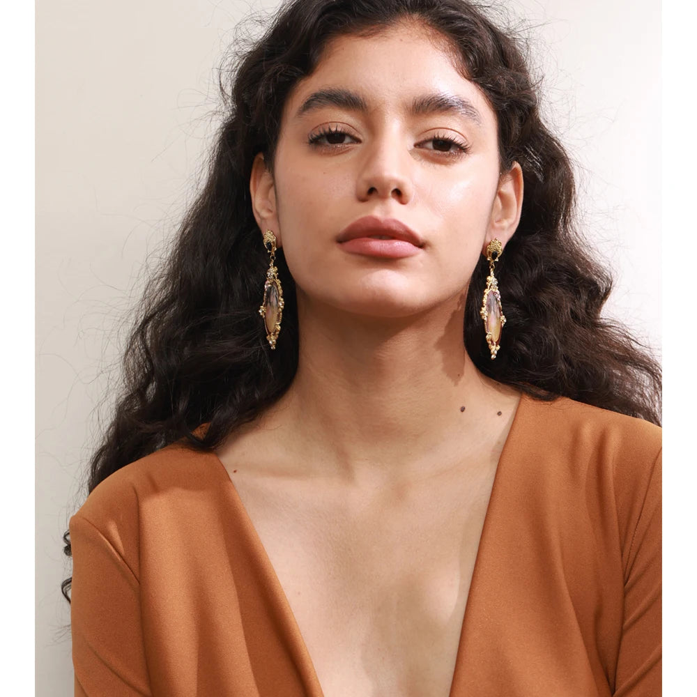 Isalene  Earrings Gold Aurélie Ballerina Portrait Earrings