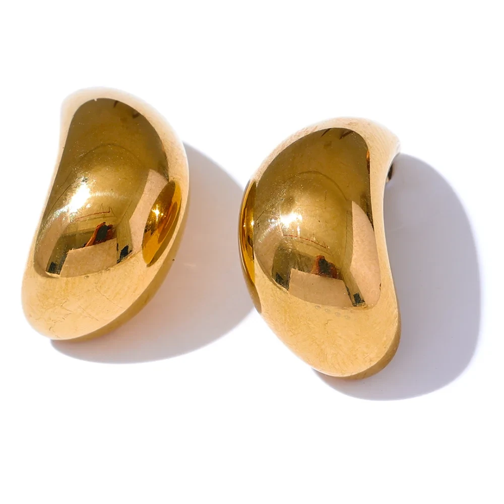 Isalene  Earrings Gold Aurora Bean Earrings