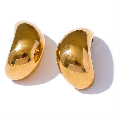 Isalene  Earrings Gold Aurora Bean Earrings