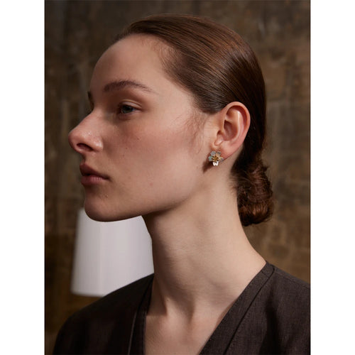 Isalene  Earrings Gold Blossom Stud Earrings
