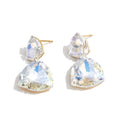 Isalene  Earrings Gold Celeste Crystal Drop Earrings