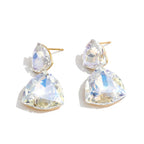 Isalene  Earrings Gold Celeste Crystal Drop Earrings